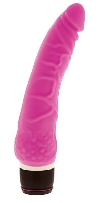 Вибратор-реалистик с венками PURRFECT SILICONE CLASSIC 7.1INCH PINK - 18 см, цвет: розовый