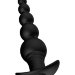 Анальный вибромассажер REMOTE GRADUATING BEADS - 20,7 см, цвет: черный
