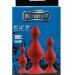 Набор из 3 анальных силиконовых втулок Menzstuff 3-Piece Anal Pawn Set, цвет: красный