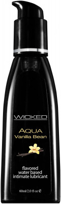 Лубрикант Wicked Aqua Vanilla Bean с ароматом ванильных бобов - 60 мл.
