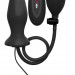 Анальный стимулятор Inflatable Vibrating Silicone Plug с функцией расширения и вибрацией, цвет: черный - 12,2 см