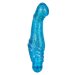 Вибратор с блестками G Glitz - 17,5 см, цвет: голубой