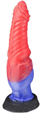 Фаллоимитатор Гиппогриф large - 27 см, цвет: красно-синий