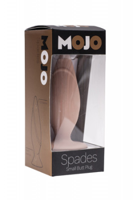 Анальная пробка Mojo Spades Small Butt Plug, цвет: телесный - 8,5 см