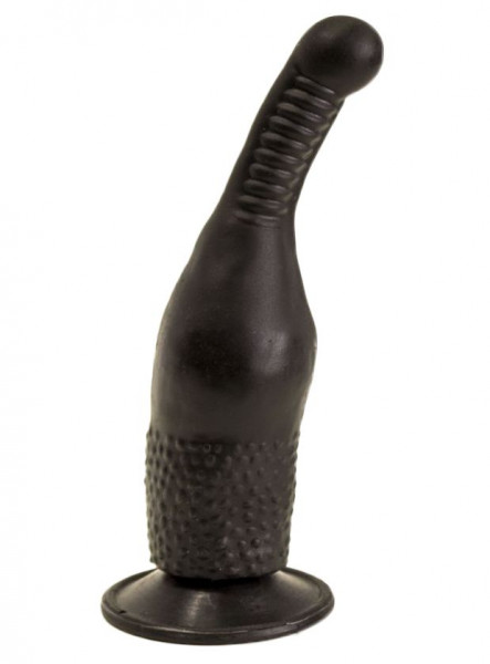 Анальный фаллоимитатор на присоске, цвет: черный - 17 см