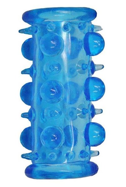 Насадка Lust Cluster с шипами и шишечками, цвет: голубой