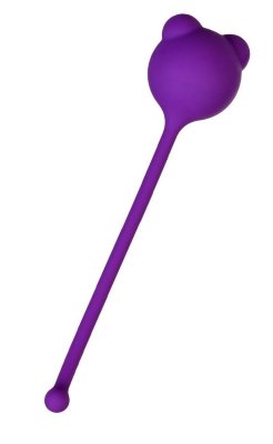 Силиконовый вагинальный шарик A-Toys с ушками, цвет: фиолетовый