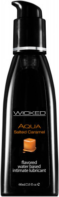 Лубрикант Wicked Aqua Salted Caramel с ароматом соленой карамели - 60 мл.