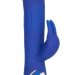 Вибратор Signature Silicone Rotating Beaded Rabbit с клиторальным отростком - 22,75 см, цвет: синий