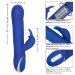 Вибратор Signature Silicone Rotating Beaded Rabbit с клиторальным отростком - 22,75 см, цвет: синий