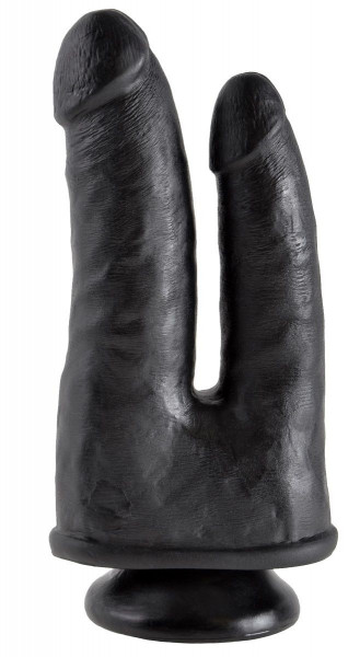 Анально-вагинальный фаллоимитатор Pipedream Double Penetrator, цвет: черный - 20,9 см