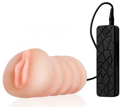 Мастурбатор-вагина Realstuff Vibrating Masturbator Pussy с 10 режимами вибрации и проводным пультом