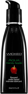 Лубрикант Wicked Aqua Candy Apple с ароматом сахарного яблока - 60 мл.