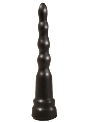 Анальная елочка из 5 звеньев, цвет: черный - 20 см