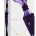 Двухсторонний вибромассажер Shiatsu - 27 см, цвет: фиолетовый