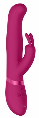 Вибромассажер-кролик Izara - 22 см, цвет: розовый