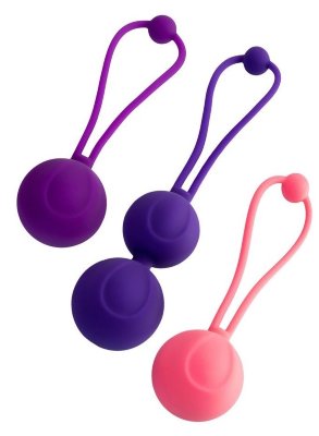 Набор из 3 вагинальных шариков BLOOM, цвет: разноцветный