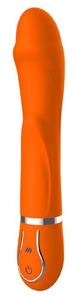 Вибратор DIAMOND DARLING - 22 см, цвет: оранжевый