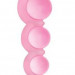 Анальная цепочка Amethyst Pearls из 5 шариков различного диаметра, цвет: розовый - 25,5 см