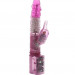 Вибратор Jelly Krystal Undeniable 7.5 Pearl Diver с клиторальным отростком, цвет: розовый - 19 см