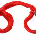 Веревочные оковы Pipedream Silk Rope Love Cuffs на руки или ноги, цвет: красный