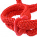 Веревочные оковы Pipedream Silk Rope Love Cuffs на руки или ноги, цвет: красный