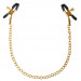 Зажимы на соски Pipedream Gold Chain Nipple Clamps, цвет: черный