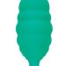 Ребристый анальный виброплаг b-Vibe Twist - 13,5 см, цвет: зеленый