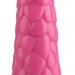 Розовая анальная рельефная втулка - 19,5 см.