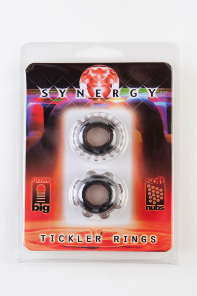 Набор Synegry Tickler Rings из 2 эрекционных колец с различным рельефом