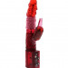 Вибратор Jelly Krystal Undeniable 7.5 Pearl Diver с клиторальным отростком, цвет: красный - 19 см