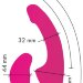 Анатомический страпон с вибрацией, цвет: розовый