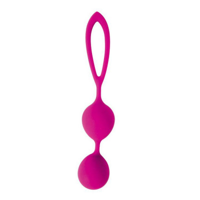 Вагинальные шарики Cosmo с петелькой, цвет: розовый