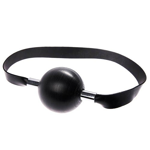 Резиновый кляп-шар, цвет: черный