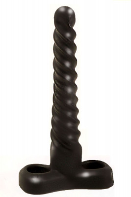 Закрученный спиралью плаг, цвет: черный - 15 см