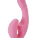 Безремневой страпон из силикона - 22 см, цвет: розовый