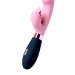 Вибромассажер Ornella с клиторальным стимулятором - 21,5 см, цвет: розовый