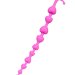 Силиконовая анальная цепочка Long Sweety - 34 см, цвет: розовый