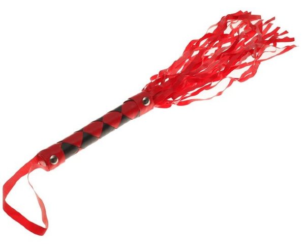 Плеть с ромбами на ручке - 42 см, цвет: красно-черный