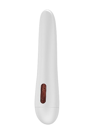 Гладкий вибростимулятор Hada - 16,8 см, цвет: белый