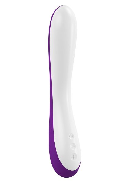 Вибратор F3 - 22,5 см, цвет: фиолетово-белый