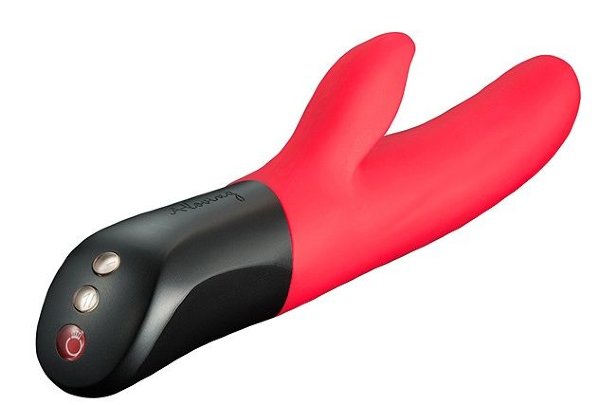 Вибромассажер LEOPARD с 10 режимами вибрации - 23,7 см, цвет: красный