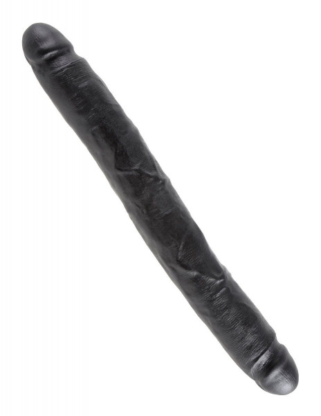 Двусторонний фаллоимитатор Pipedream 12 Slim Double Dildo, цвет: черный - 30 см