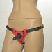Трусики с плугом Kanikule Strap-on Harness Anatomic Thong, цвет: красно-черный
