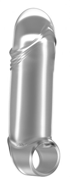 Увеличивающая насадка с кольцом N35 Stretchy Thick Penis - 15,2 см, цвет: прозрачный