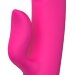 Вибромассажер с клиторальным отростком DUO THRUSTER - 14 см, цвет: ярко-розовый
