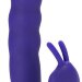 Вибратор Ribbed Dual Stimulator with Rolling Ball - 17 см, цвет: фиолетовый