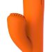Вибратор TENDER TULIP со стимулятором клитора - 22 см, цвет: оранжевый