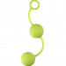 Вагинальные шарики Pleasure Balls с завитушками на поверхности, цвет: зеленый
