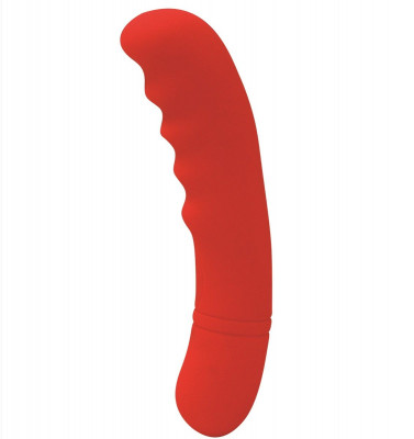 Вибратор Rhea для стимуляции G-точки, цвет: красный - 18 см
